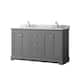 Option Dark Gray / White Carrara Marble Top / Polished