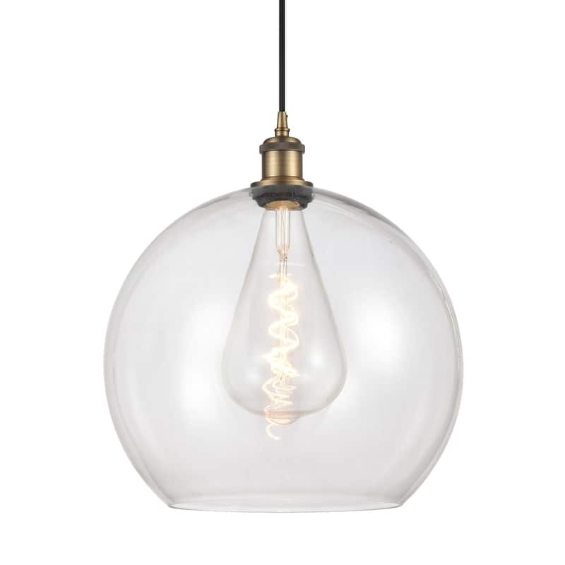 Innovations Lighting 516-1P-18-14 Athens Pendant Athens 14" Wide - Brushed Brass / Clear
