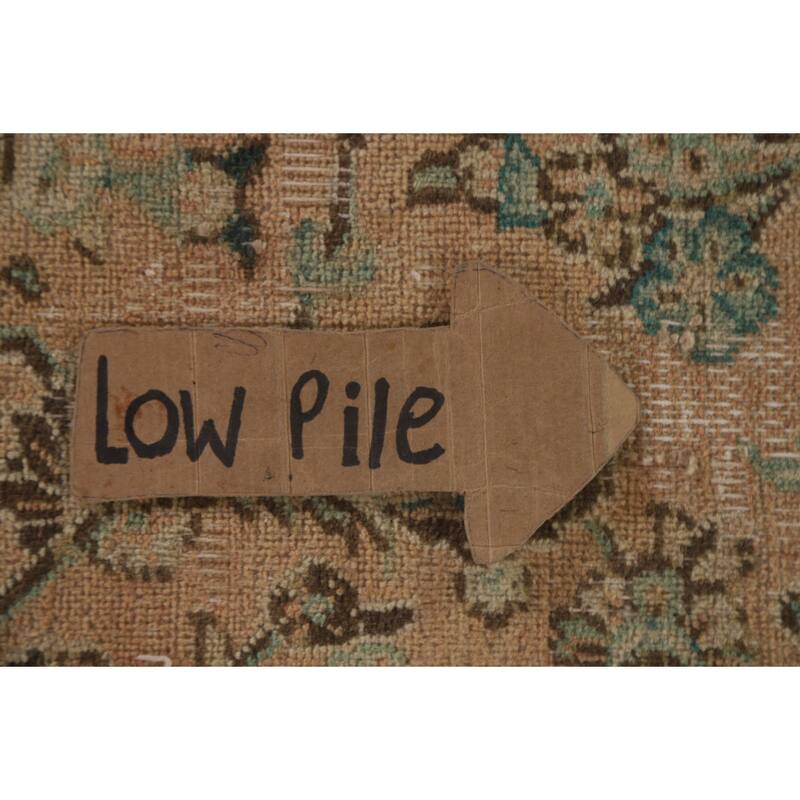 Hand Knotted Oriental 100% Wool Carpet Traditional Floral Peach Kashan Area Rug - 12' 5'' X 9' 5''