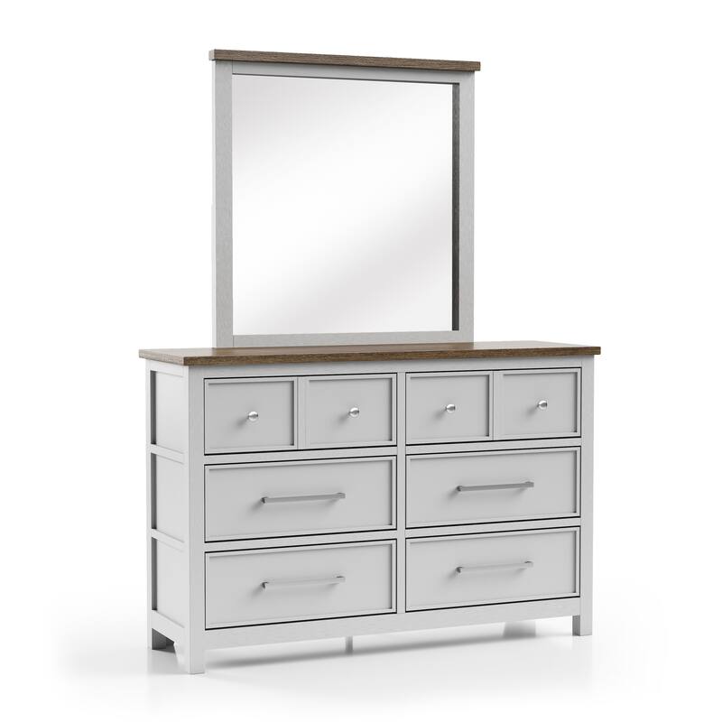 Furniture of America Althea Modern Farmhouse 6-Piece Wood Kids Panel Bedroom Set