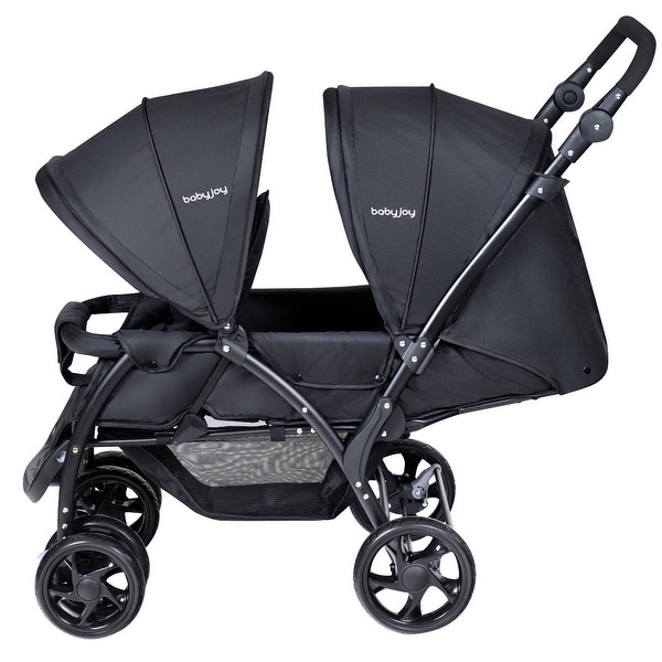stroller with seat on back