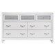 preview thumbnail 15 of 57, Barzini Upholstered Bedroom Set White with Wingback Headboard