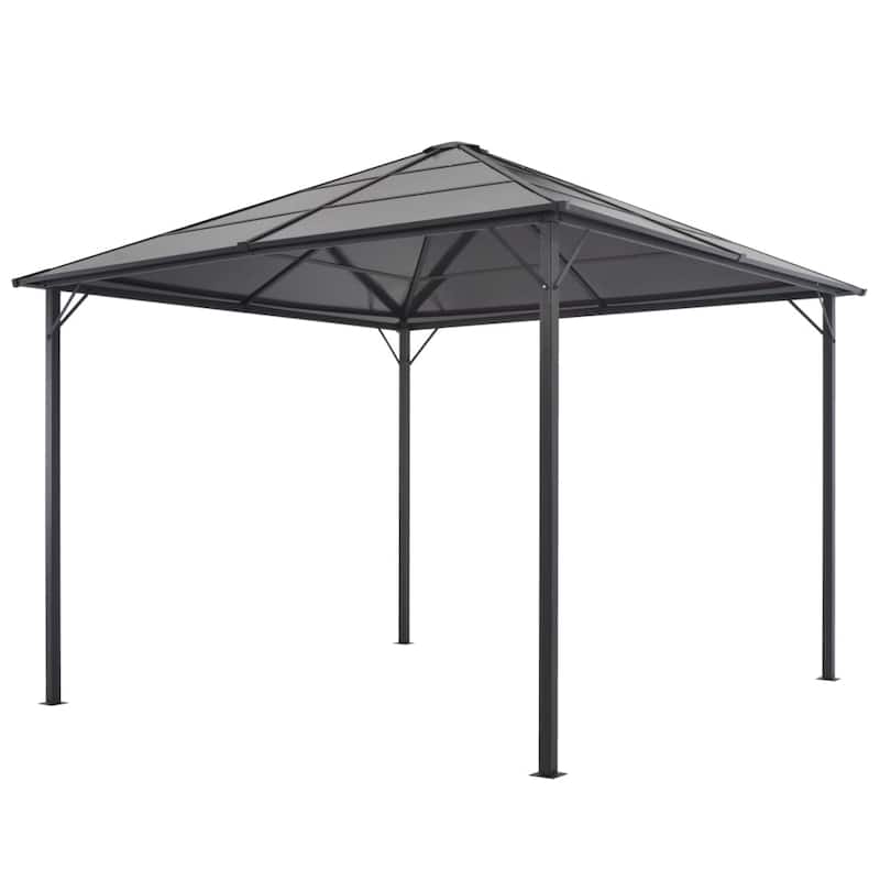 vidaXL Gazebo Canopy Tent Pavilion with Roof with Steel Frame Aluminum Anthracite