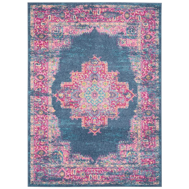Porch & Den Dobbin Vintage Persian Medallion Farmhouse Area Rug
