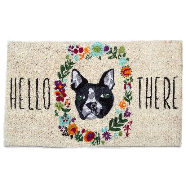 Shop Tag Hello There Dog Coir Mat Indoor Outdoor Doormat Overstock 21852216