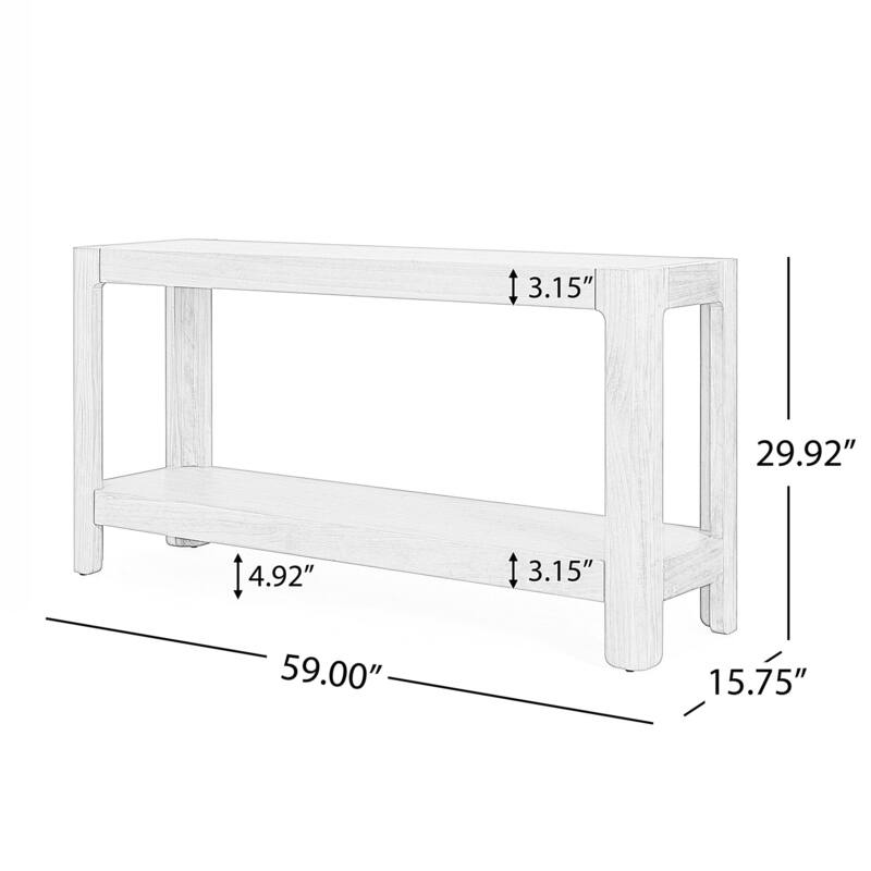 Modern Farmhouse Console Table,Elegant Minimalist Design with Premium Wood Veneer and Rounded Corners