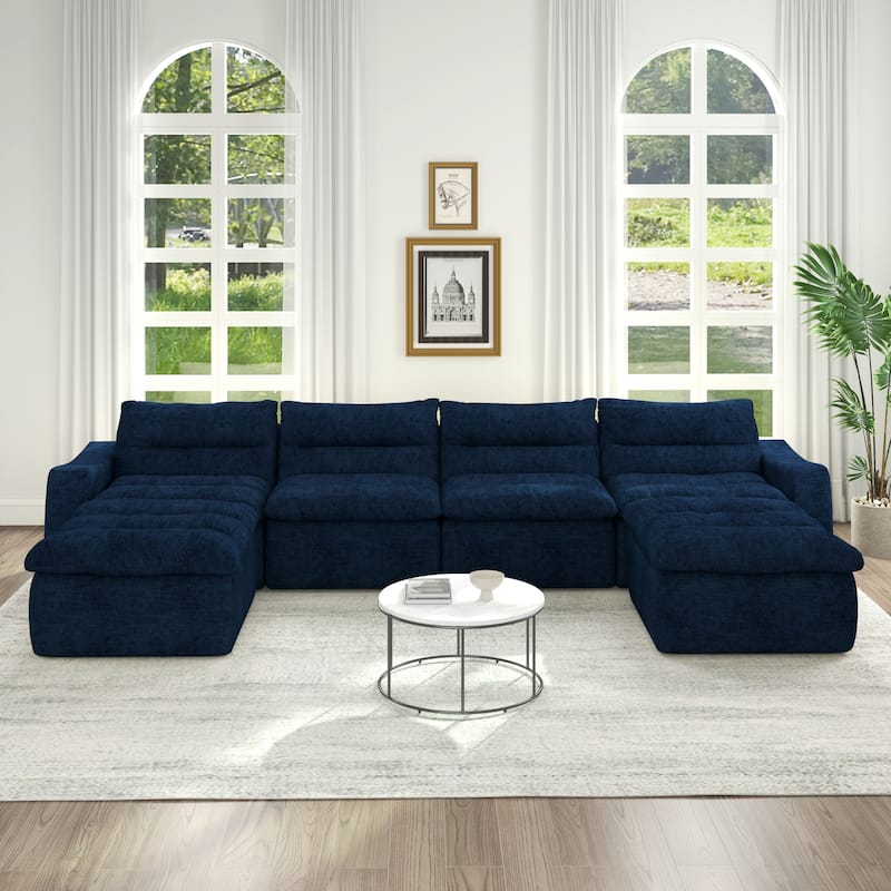 No Assembly Modular Beanbag Sofa, Lazy Comfort Style, for Living Room