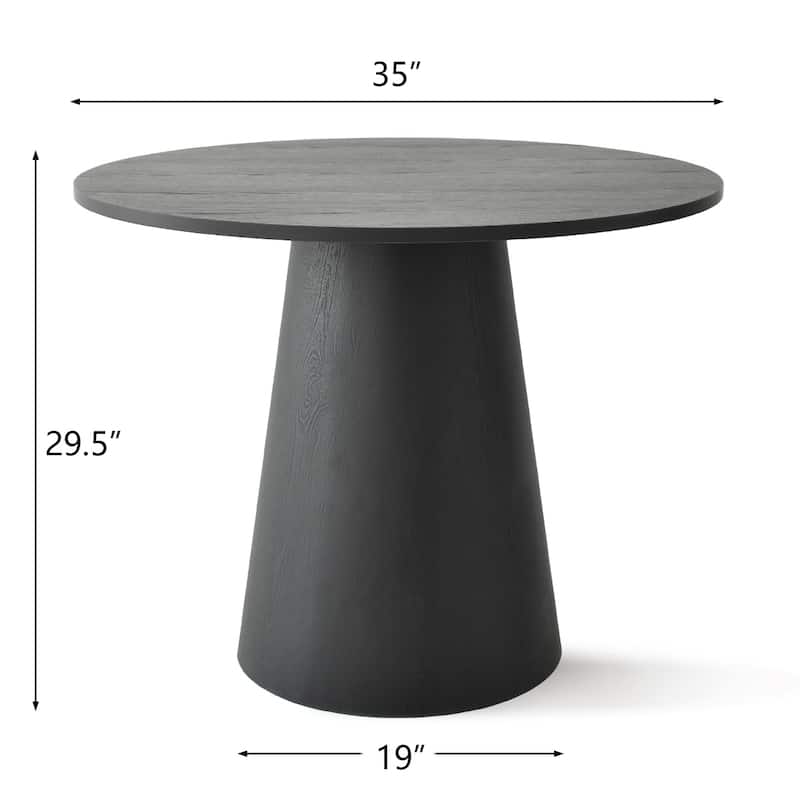 35" Fixed Pedestal Dining Table