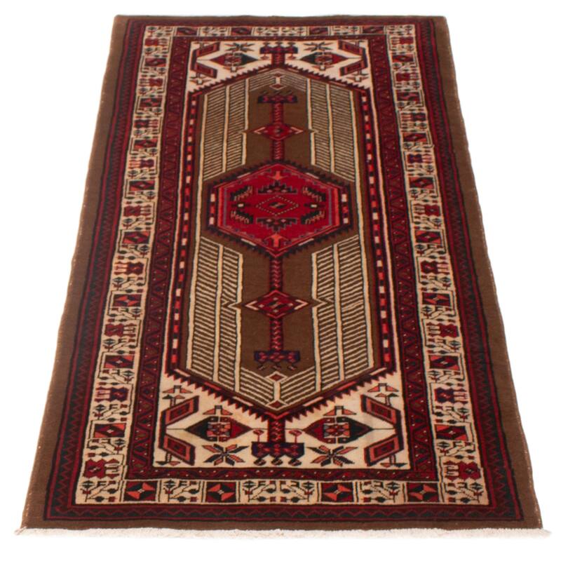 ECARPETGALLERY Hand-knotted Konya Brown Wool Rug - 3'7 x 7'9