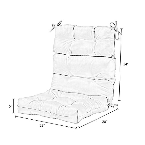 Cocoa Beach 3 section 22 inch x 44 inch Outdoor High Back Chair