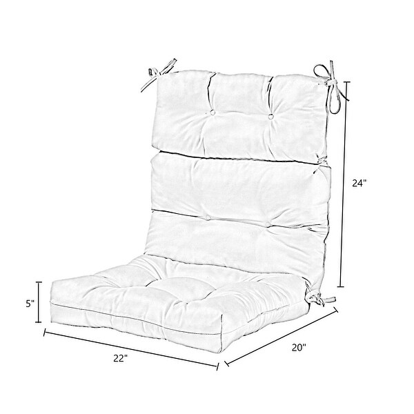 High back outdoor seat discount cushions