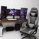 preview thumbnail 10 of 16, Homall Gaming Chair High Back Racing Chair Computer Desk Chair Video Game Chair PU Leather Height Adjustable Swivel Chair Grey