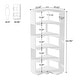 preview thumbnail 32 of 41, 6-Tier Corner Book Shelf, 64.9"Tall Freestanding Wood Industrial Bookcase Bookshelf