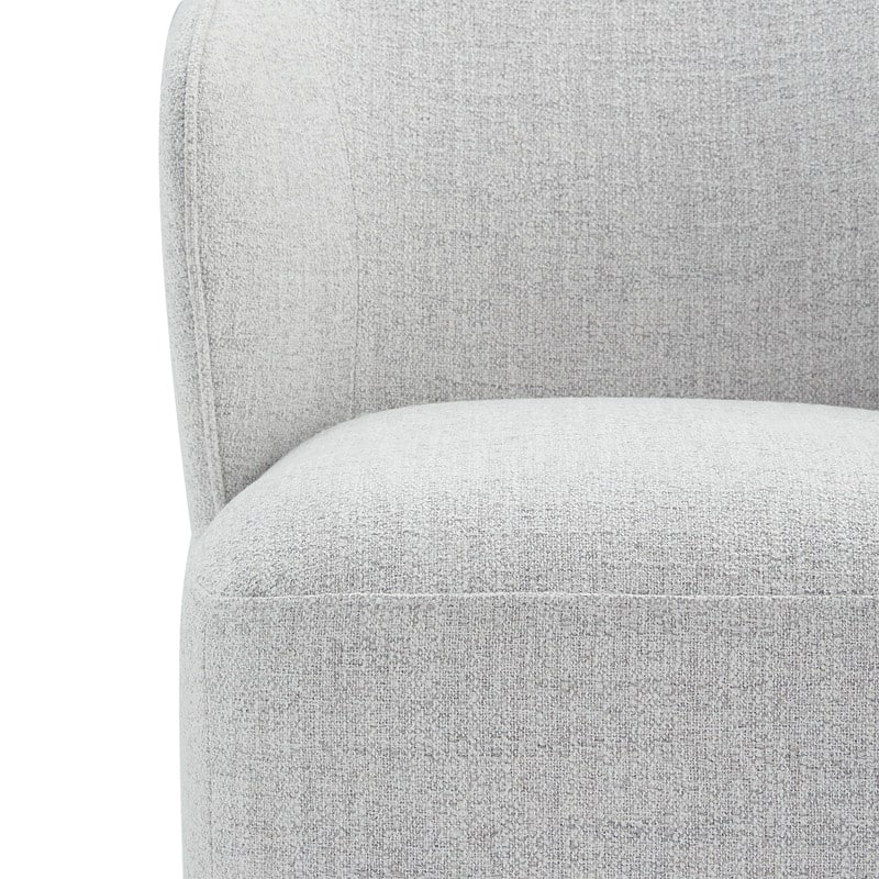 Kyle Morden Fabric Dining Room Chair with Casters Wrap-round Back