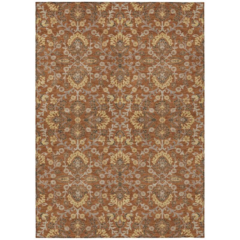 Machine Washable Indoor/ Outdoor Traditional Hartman Chantille Rug