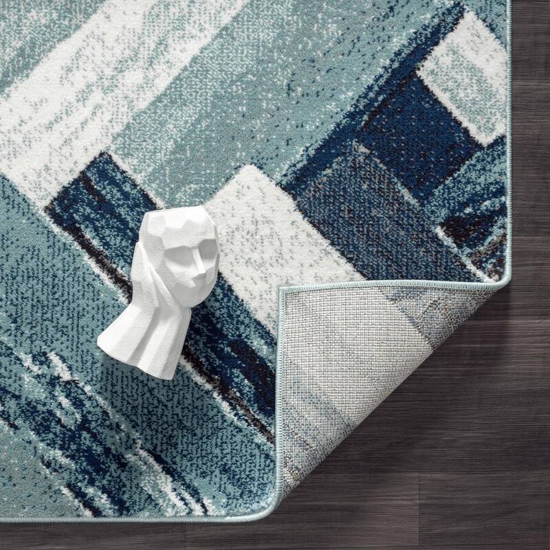 Luxe Weavers Modern Wood Geometric Area Rug, Stain Resistant Carpet