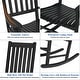 preview thumbnail 22 of 30, Gymax Wooden Rocking Chair Porch Rocker High Back Garden Seat For - See Details