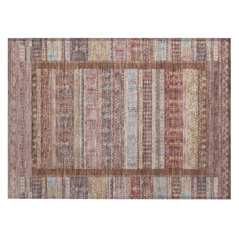 Machine Washable Indoor/Outdoor Global Kilim Chantille Rug