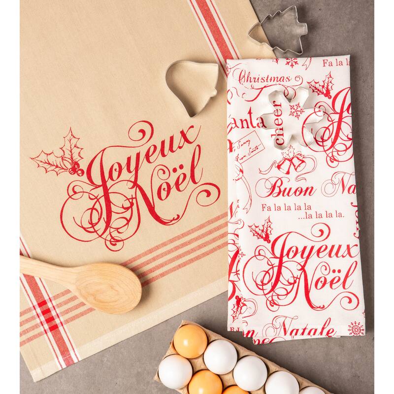 DII Assorted Christmas Printed Dishtowel