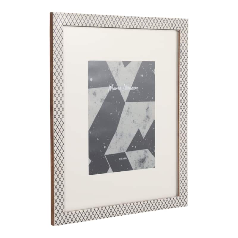 Resin Glass Picture Frame Matted Casual Home Decor with Backing