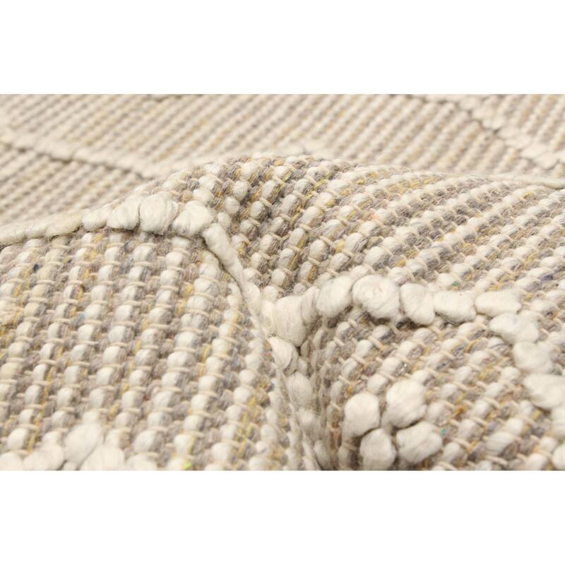 ECARPETGALLERY Braid weave Sienna Cream Wool Rug - 5'2 x 7'1