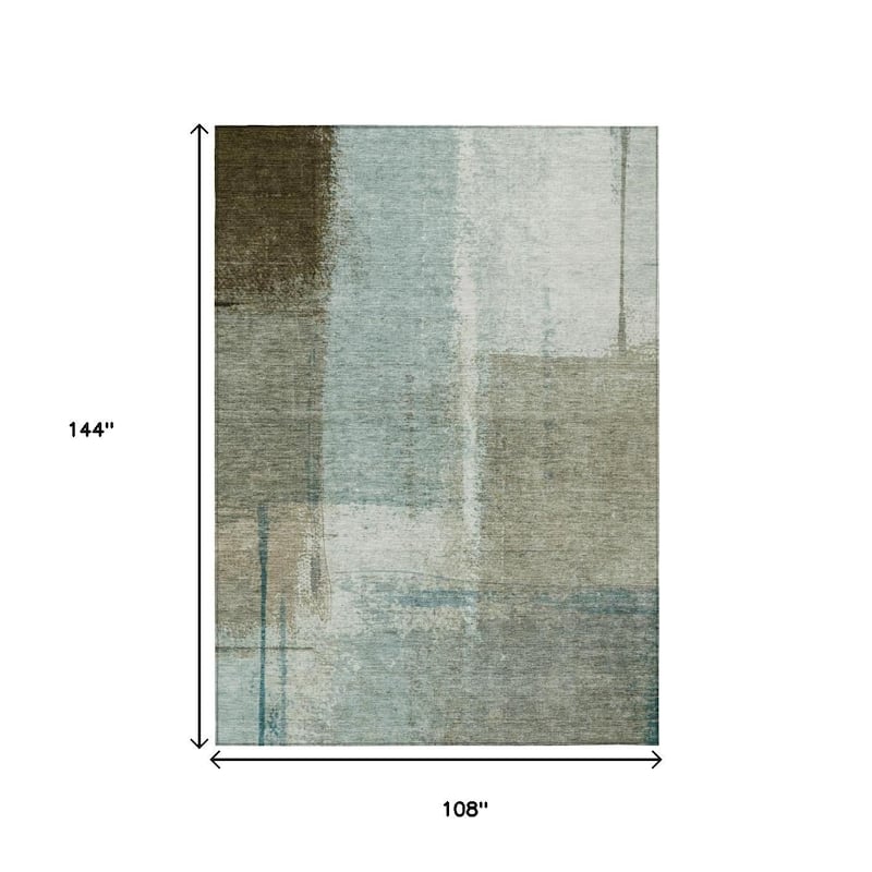 HomeRoots Abstract Transitional Rectangle Outdoor Rug