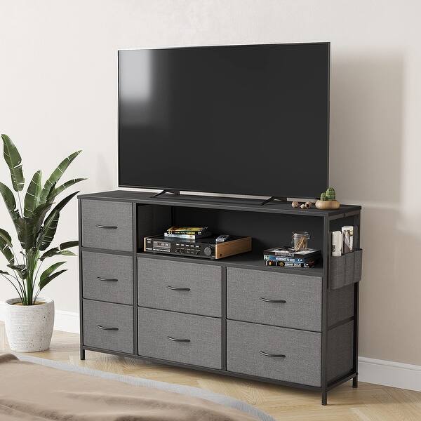 grey dresser tv stand Snhomee ‌60