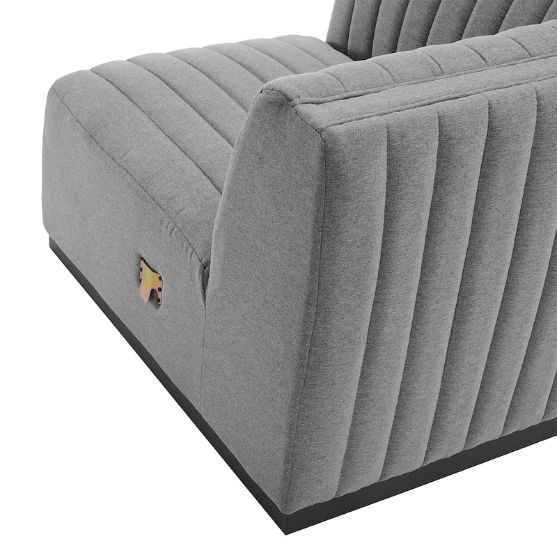 Conjure Channel Tufted Upholstered Fabric 6-Piece U-Shaped Sectional