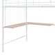preview thumbnail 10 of 28, Artsy Full Size Metal Loft Bed with Desk and Metal Grid, Stylish Metal Frame Bed with Lateral Storage Ladder and Wardrobe, White
