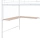 preview thumbnail 12 of 12, Full Size Metal Loft Bed with Desk and, Stylish Metal Frame with Lateral Storage Ladder and Wardrobe, Black