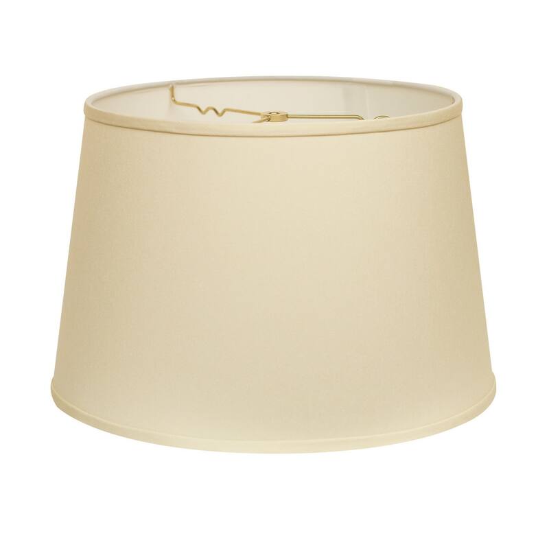 14" Ivory Rounded Empire Slanted No Slub Lampshade - 14" L x 14" W x 9.5" H