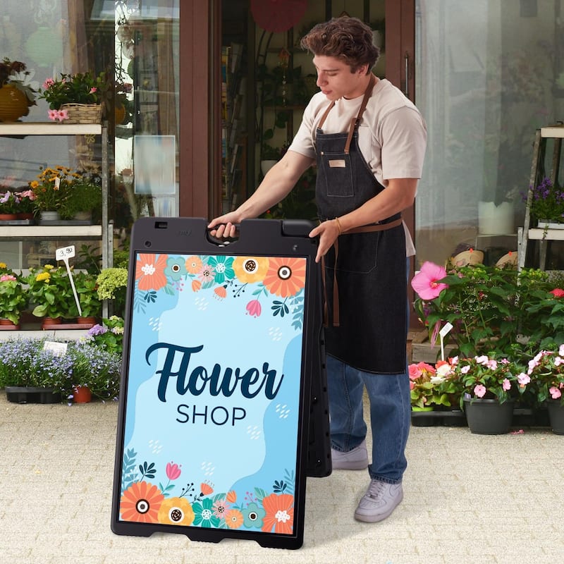 Jumbl 24 x 36 Display Surface Duel Display Signage Stand (Black)