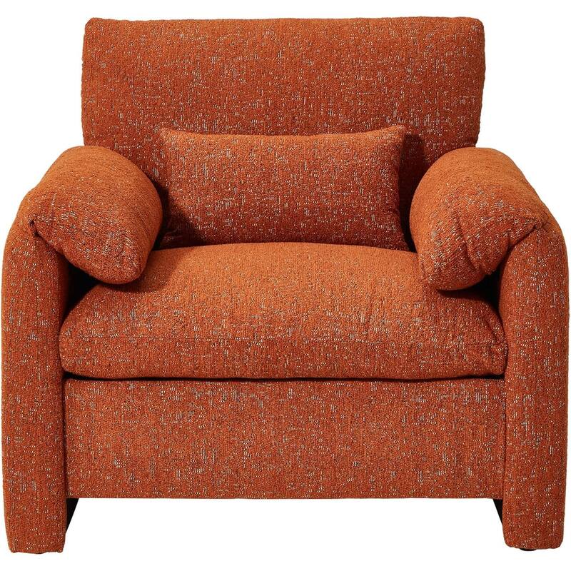 AECOJOY Oversized Armchair, Mid Century Accent Chair, Comfy Upholstered Single Sofa, Extra Wide Reading Chairs for Living Room