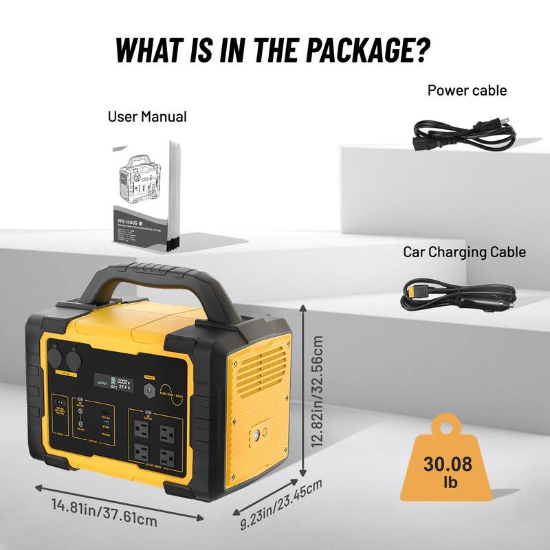 Portable Power Station Solar Generator with AC Outlet for Home Use, Camping, Emergencies - 1800W - N/A