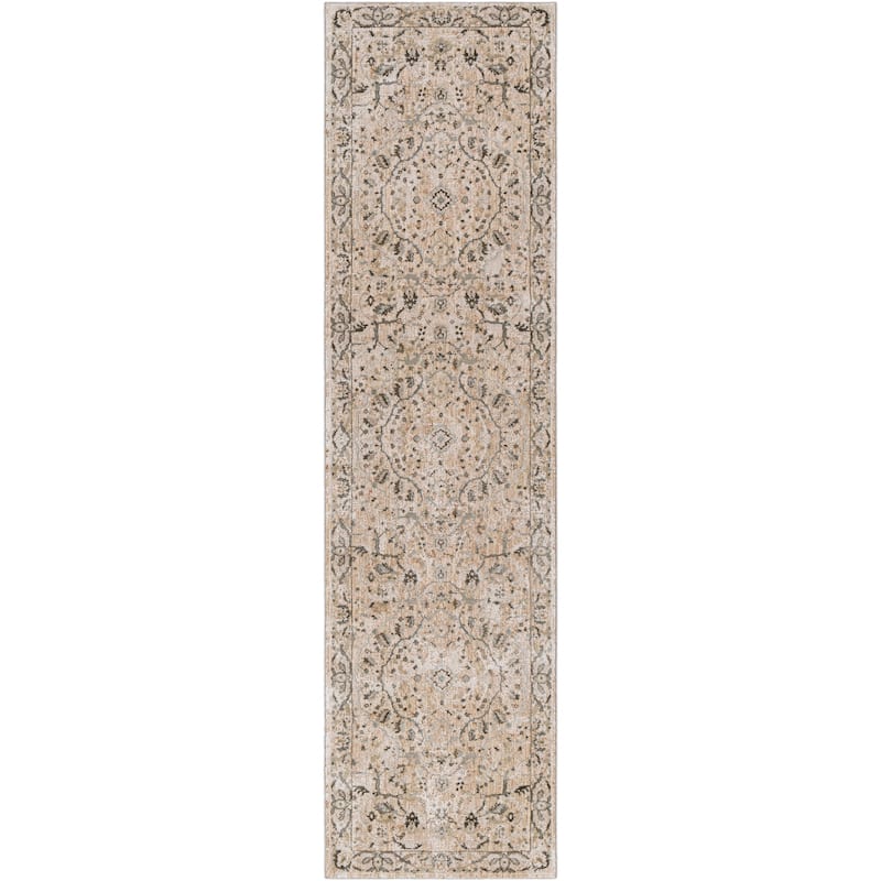 Livabliss Casual Brunswick Medallion Area Rug - 2'7" x 10' - Beige