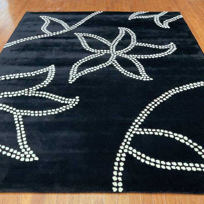 HERAT ORIENTAL Handmade Dotted Floral Tibetan Wool Rug Collection - 8' x 10'