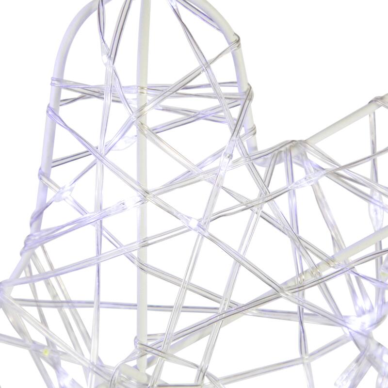 LED Lighted Twinkle Snowflake Outdoor Christmas Decoration - 23.5" - Cool White
