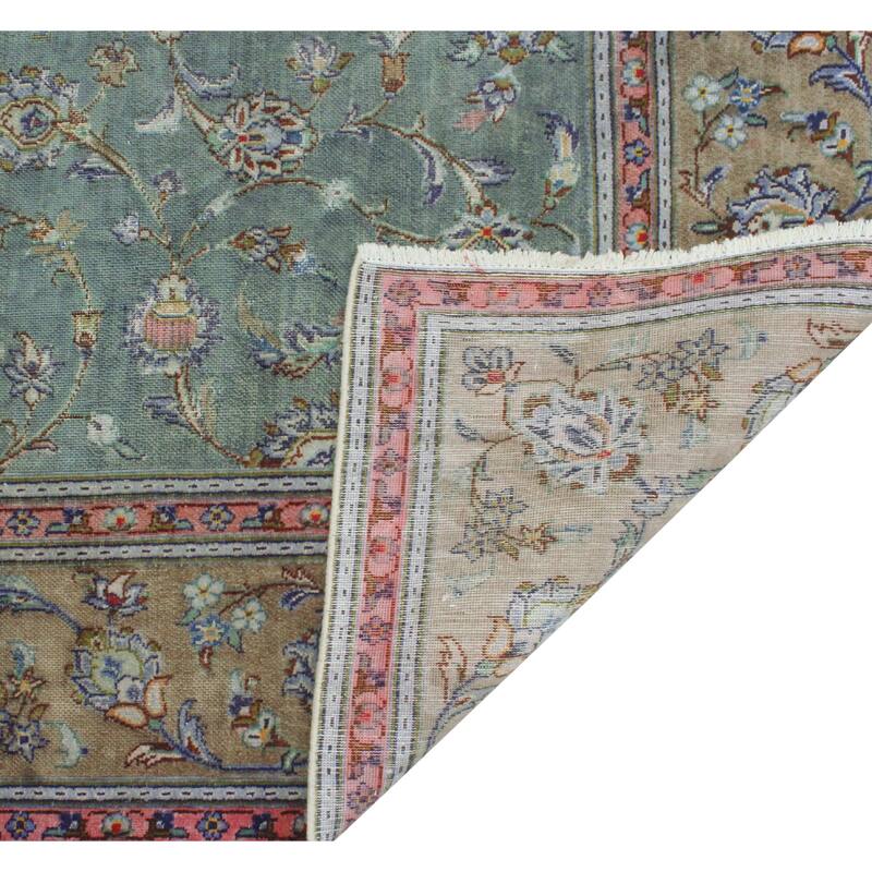 Vintage Distressed Wale Grey/Brown Rug - 6'9" x 10'2"