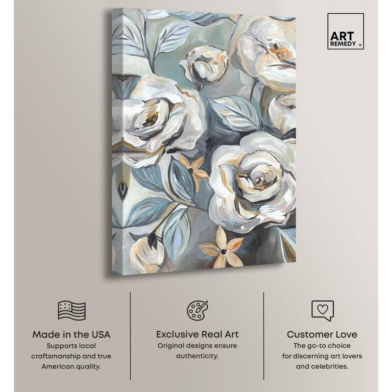 Grey Delight Canvas by Art Remedy, Gallery Wrapped