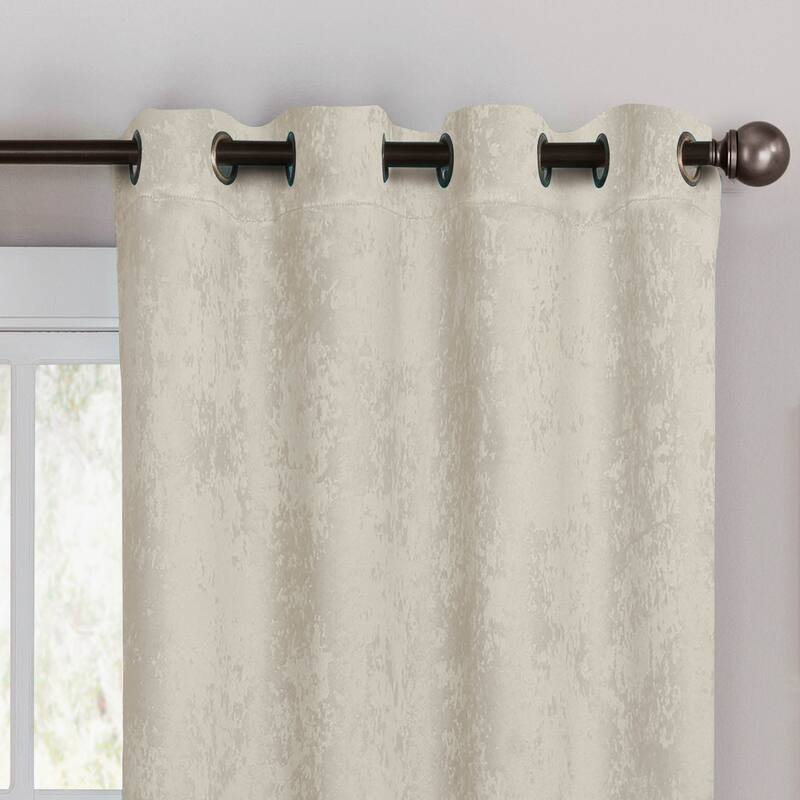 Bella Luna Faux Suede Room Darkening Extra Wide 96-inch Grommet Curtain Panel Pair - 108 x 96 in. - 108 x 96 in.