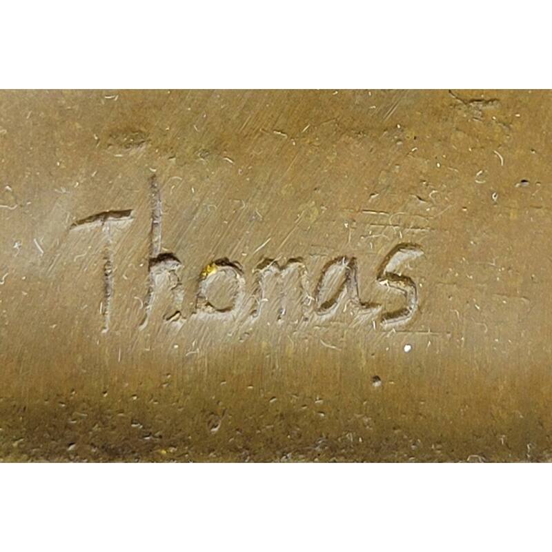 Bronze Bust Of A 19Th Century Young Woman On Marble Base Signed Original Thomas 21 Inches X 11 Inches