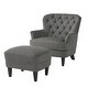 preview thumbnail 3 of 27, Tafton Tufted Club Chair with Ottoman by Christopher Knight Home