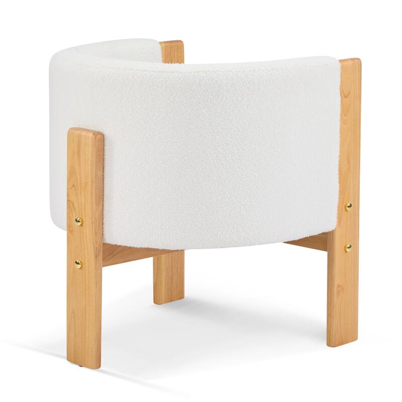 Christopher Knight Home - White Haven - Modern Upholstered Dining Armchairs with Natural Rubber Wood Frame, Set of 2