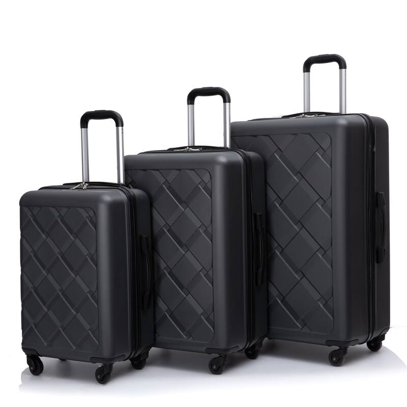 3PCS Expandable Hardshell Luggage Sets with 4PCS Storage Bag Set and Waterproof Portable Bag