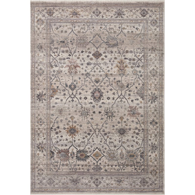 Alexander Home Lynda Vintage Botanical & Floral Area Rug - 2' 7" x 8' - Pebble / Multi - Runner