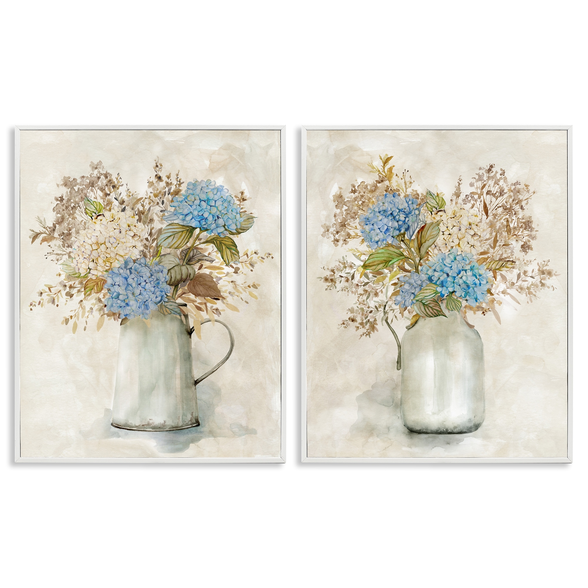 Stupell Bouquets with Country Charm Framed Giclee Art Design By Carol Robinson (Set of 2)