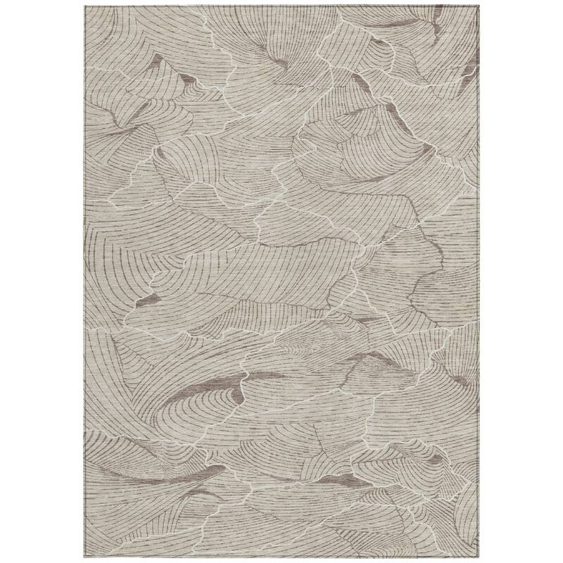 HomeRoots Abstract Transitional Rectangle Outdoor Rug