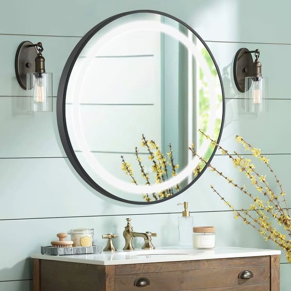 Smart Led Illuminated Vanity Round Mirror In Light With Anti Fog Overstock 32063501