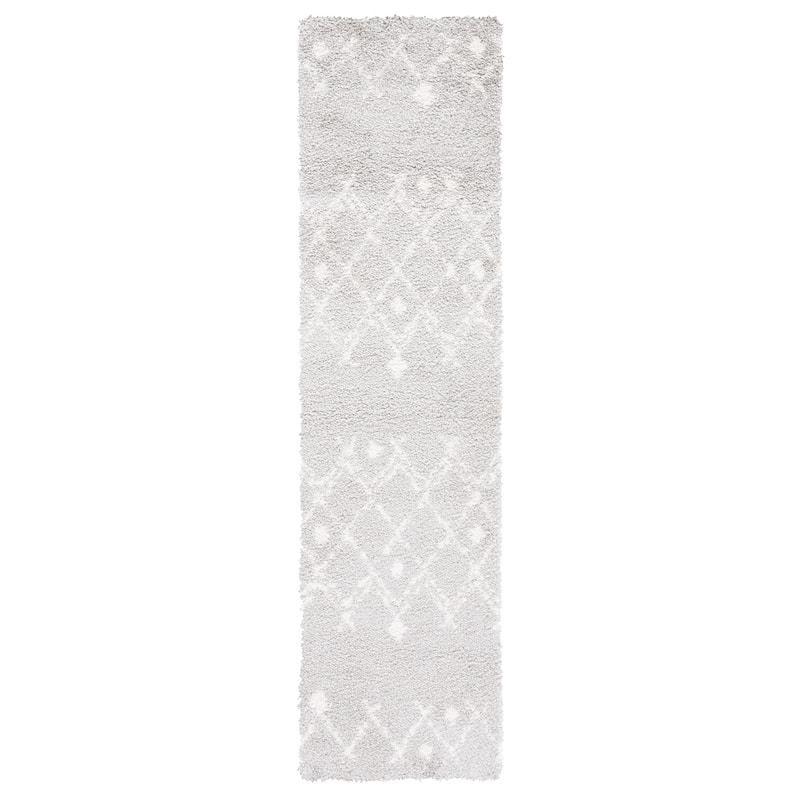 SAFAVIEH Berber Shag Jakolien Light Grey/Cream Rug