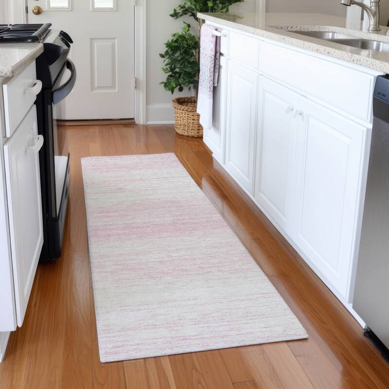 Premium Washable Super Soft Ombre Pixels Mayfield Rug - Pink - 2'3" x 7'6"